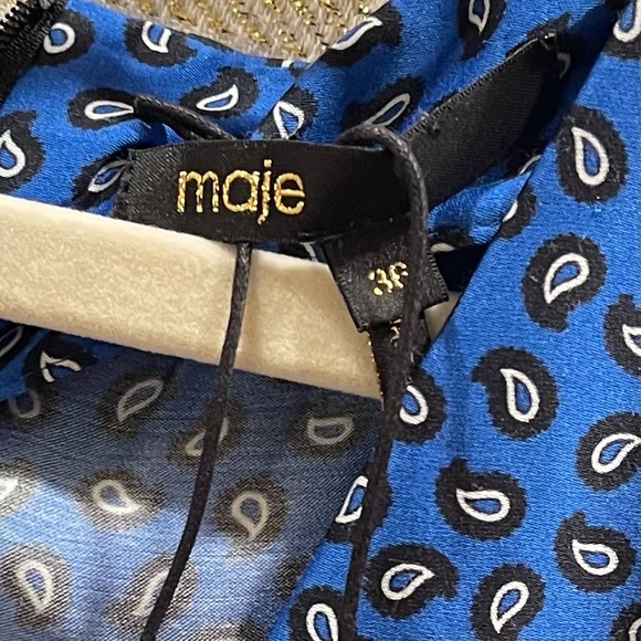 Maje - blue Ilona Playsuit / romper NWT - Picture 7 of 8